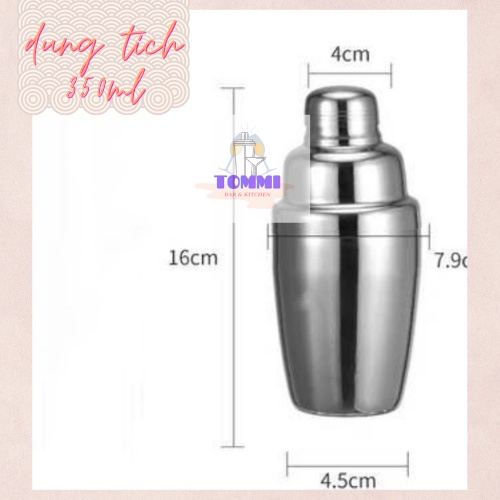 Bình Lắc Shaker 550ml Và 750ml Bằng InoxBình - Dụng Cụ Pha Chế
