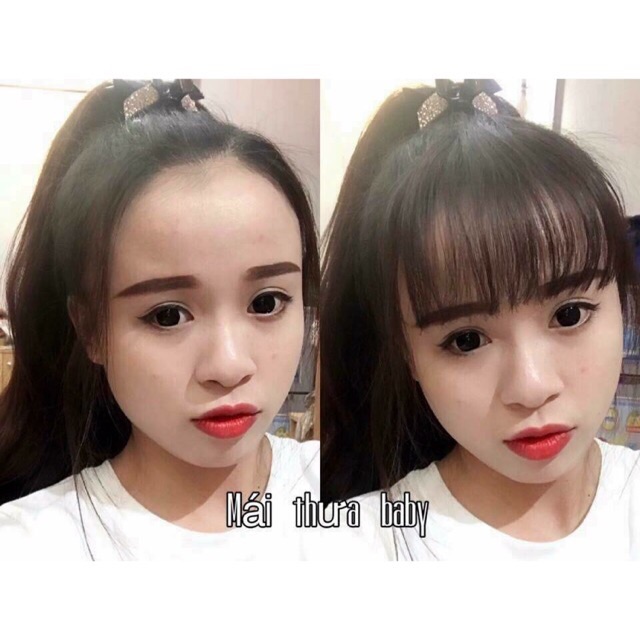 Tóc giả mái thưa❤️FREESHIP ĐƠN 50K❤️_Tóc giả mái thưa baby có bát cao cấp- hình thật