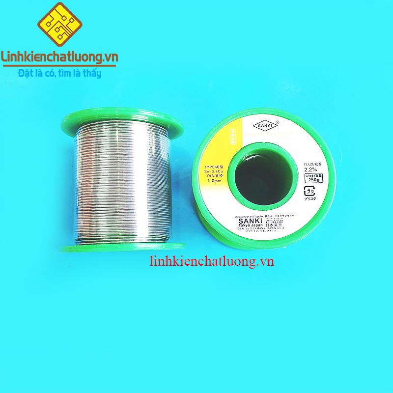 Thiếc hàn SANKI JAPAN 1.0mm 250G không chì 99.3/Cu0.7
