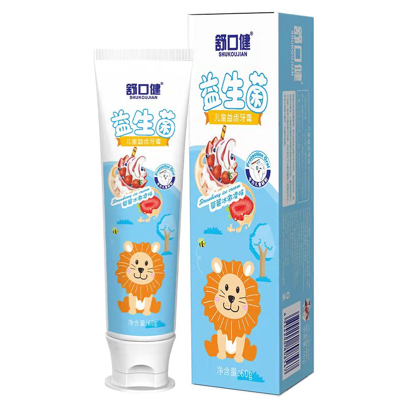 Kem đánh răng cho bé SHUKOUJIAN 12M+ trẻ em nuốt được 60g(kem đánh răng hương trái cây)