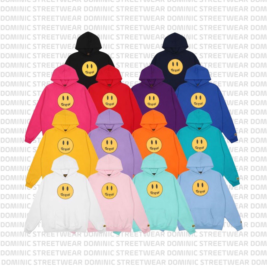 Áo Hoodie Drew House Mặt Cười Vải Nỉ Bông Cotton 100%