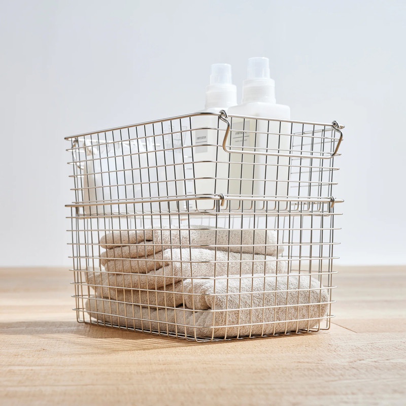 Muji Giỏ Inox Có Quai 3