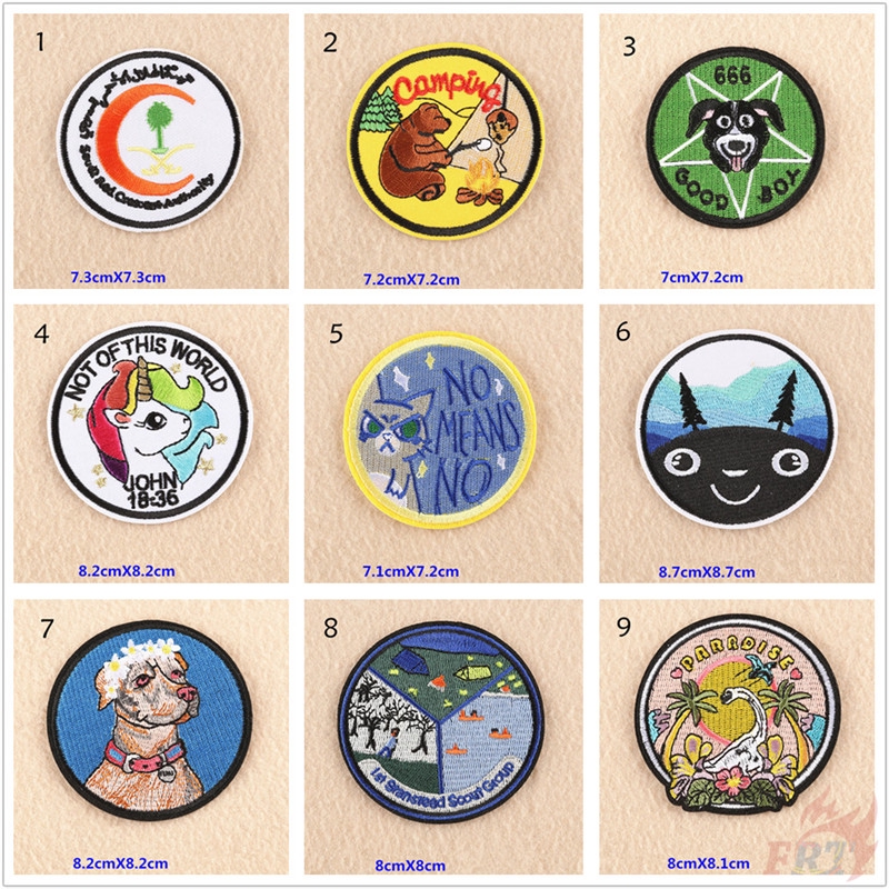 [Mã FASHIONCB73 hoàn 10K xu 50K] Miếng dán quần áo hình tròn（☸ Animals Patch ☸）