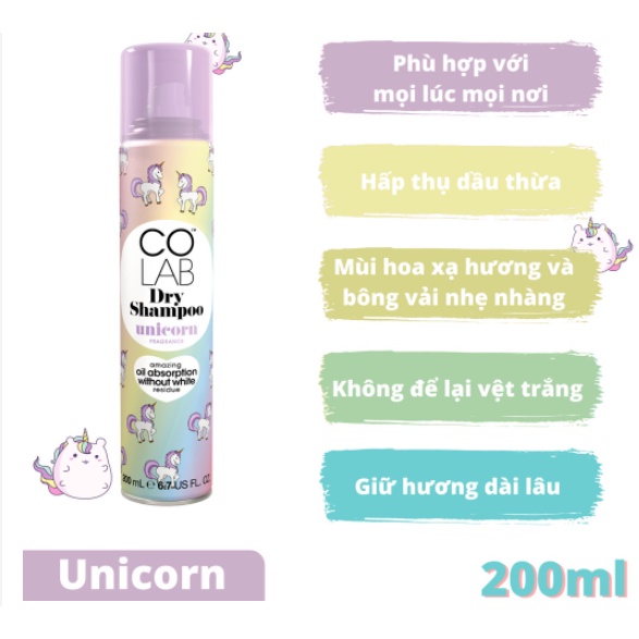 Xịt Gội Khô Hương Nước Hoa COLAB