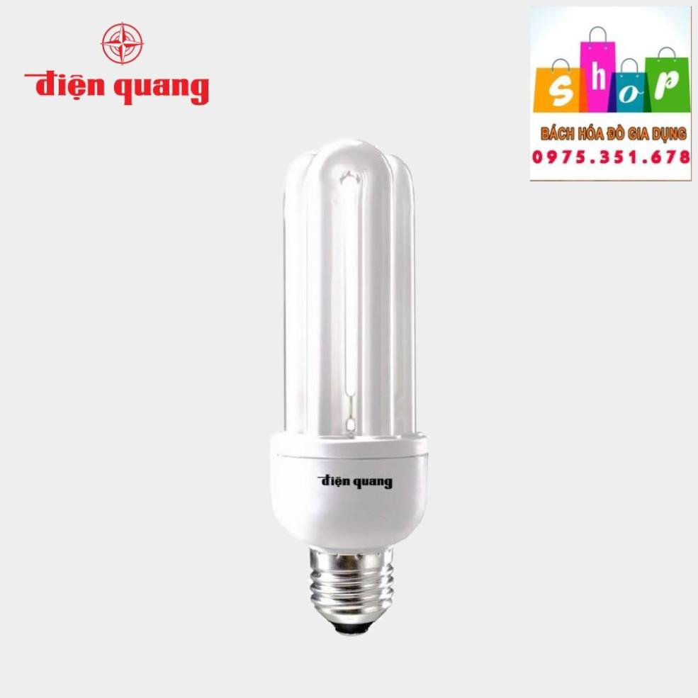 Đèn Compact đui cài-đui xoáy 18W Điện Quang ĐQ-CFL-3U-T4-18W-DL-E27-Giadung24h