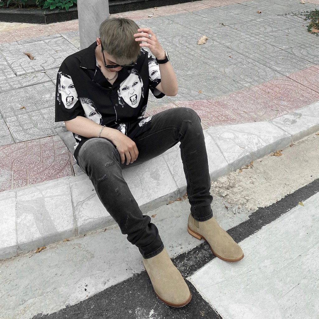 Quần Jean Nam Streetwear LAZY BOUTIQUE Màu Xám Xước - Form Slimfit - Jean Thun Co Giãn. | BigBuy360 - bigbuy360.vn