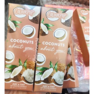 [AUTH BILL MỸ] Set son Colourpop Crayon Lip tint Coconuts About You