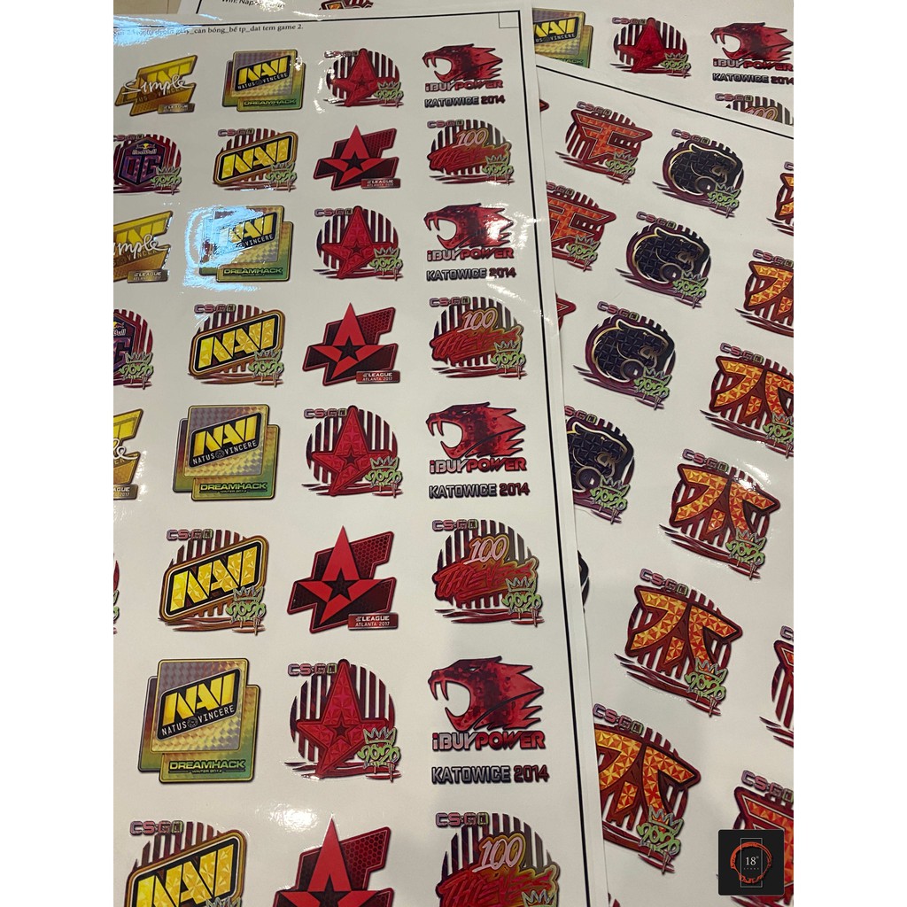 Sticker hình dán CSGO trang trí máy tính điện thoại - Cắt sẵn - Phủ bóng cao cấp - chống nước