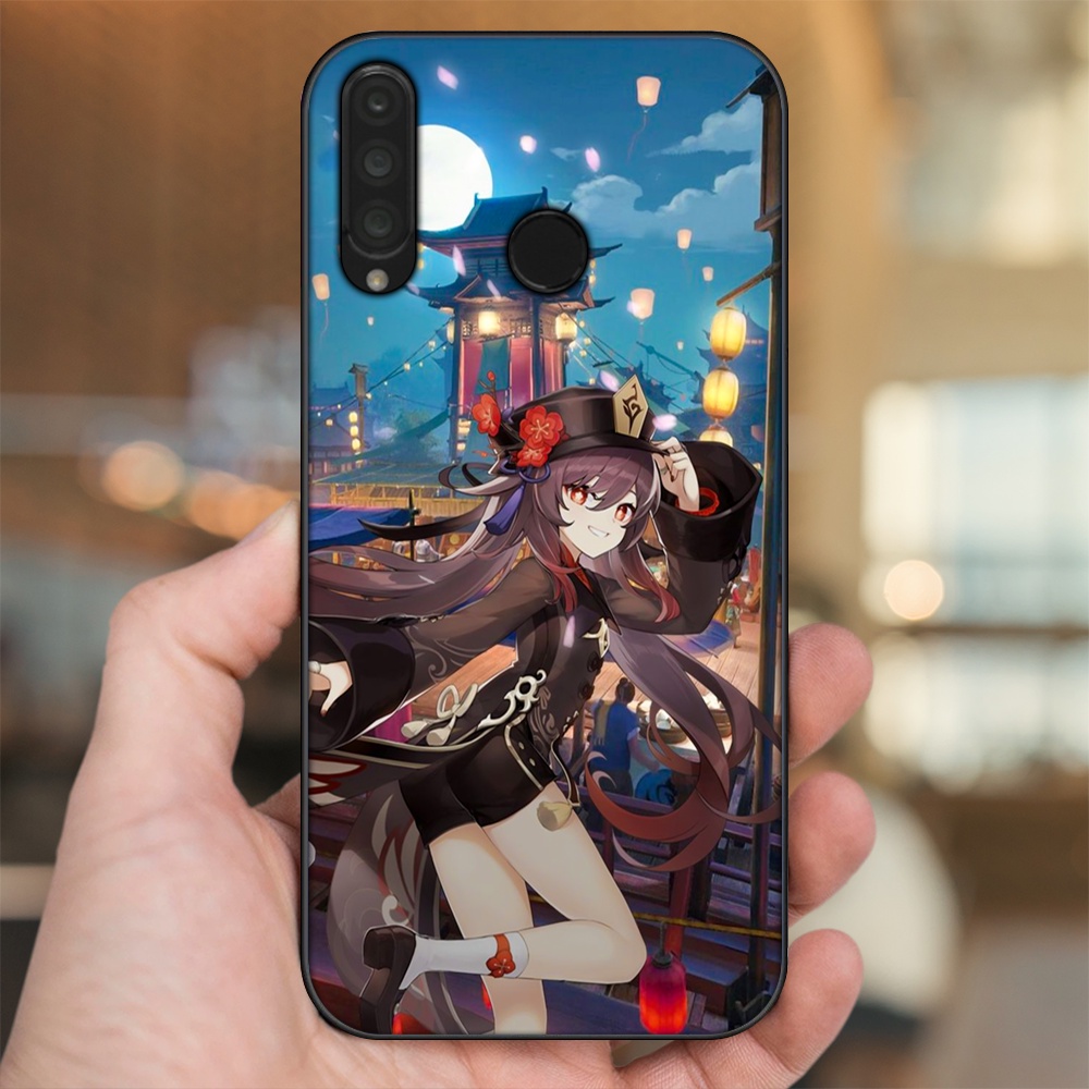 Ốp lưng Huawei P30 Lite, Nova 4e viền đen in hình Hutao Genshin Impact