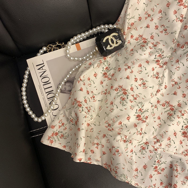 Đầm Hoa Cổ Chữ V Thời Trang Mùa Hè Sành Điệu Cho Nữ