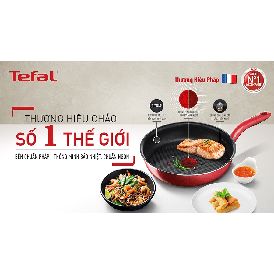 Chảo chiên sâu lòng Tefal So Chef size 24, 28cm - G1358496/G1358696