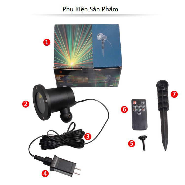 [LEDS] Đèn laser sân khấu tự xoay