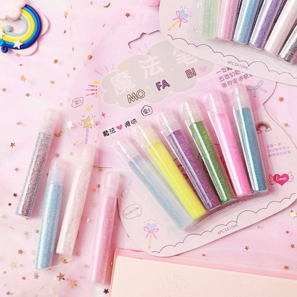 [SAEL SỐC] Set 6 lọ bột nhũ glitter trang trí thiệp