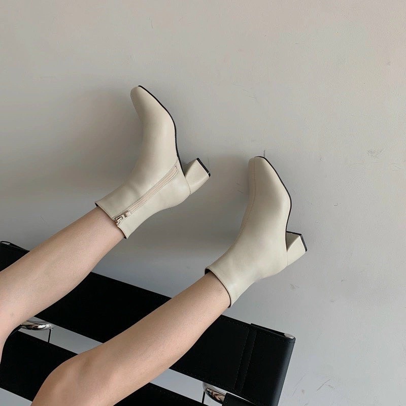 Bốt mijili cổ thấp da mềm