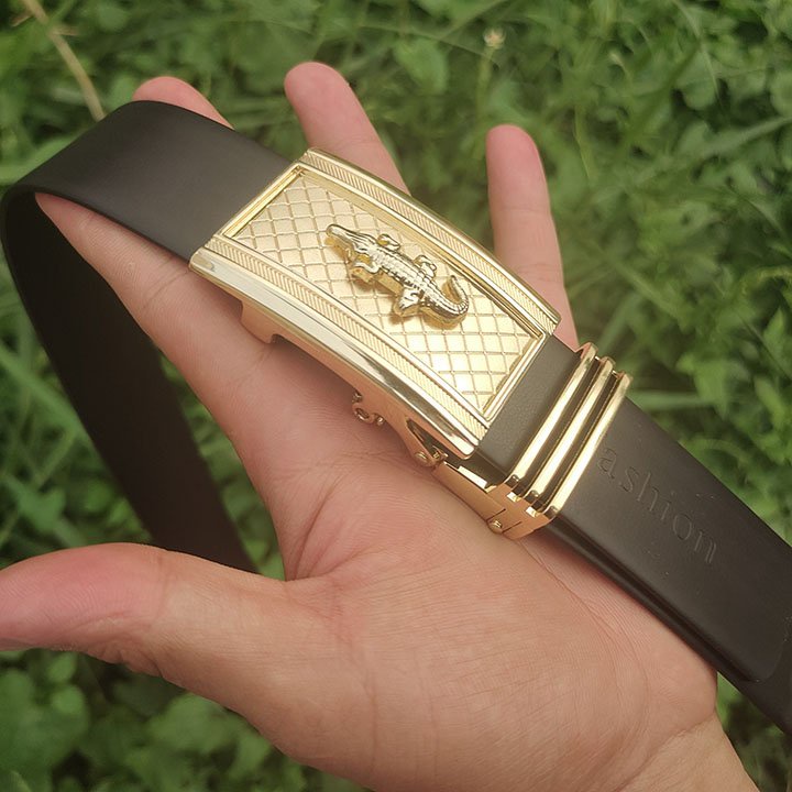 [HÀNG SHOP] Thắt Lưng Nam Dây Nịt Nam Khóa Cá Sấu Kết Hợp Dây Cao Su Đúc Nguyên Khối Siêu Bền Kể Cả khi Ngâm Nước