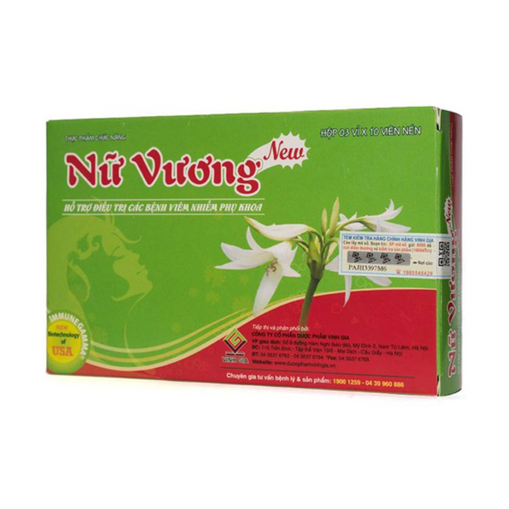 Viên Uống Hỗ Trợ Điều Trị Các Bệnh Phụ Khoa Nữ Vương 30 Viên