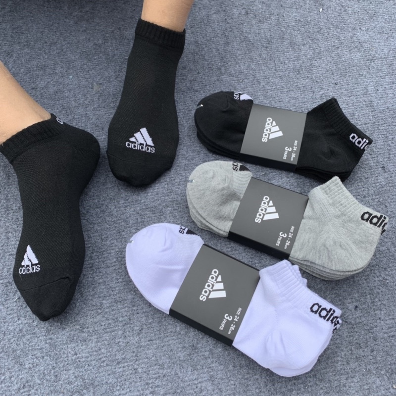 Tất vớ thể thao nam nữ Adidas cổ ngắn hàng VNXK