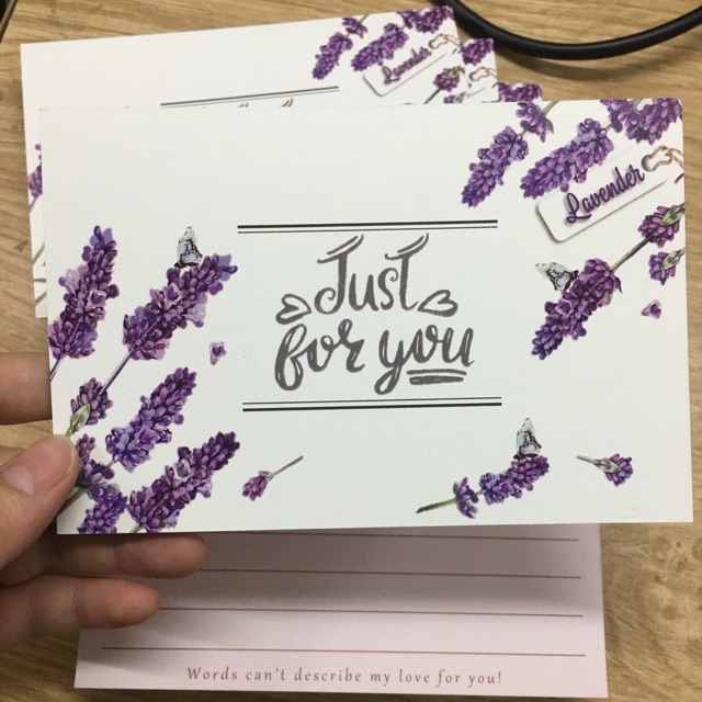 Combo 100 chiếc PostCard Lavender