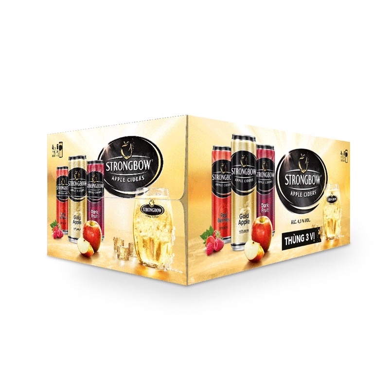 Thùng Strongbow đủ loại - Ship Hỏa Tốc - Date Mới