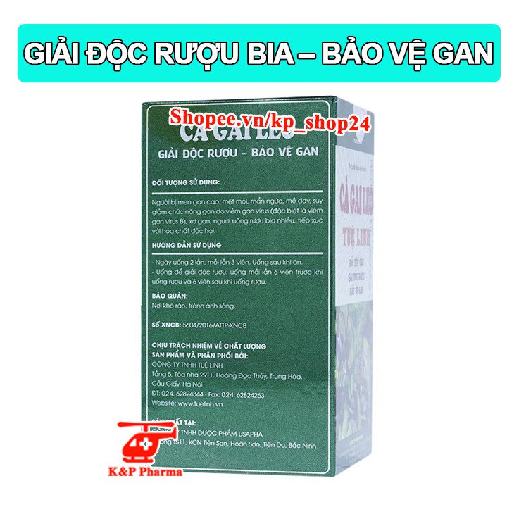 ✅ [CHÍNH HÃNG] Cà Gai Leo Tuệ Linh – Giúp bảo vệ gan, tăng cường chức năng gan, giải độc gan, ngừa các bệnh viêm xơ gan