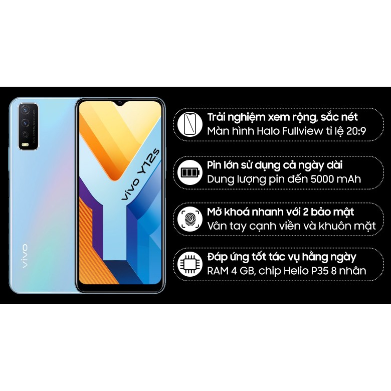  Điện thoại Vivo Y12s (4GB/128GB) - Hàng Chính Hãng Mới 100% | BigBuy360 - bigbuy360.vn