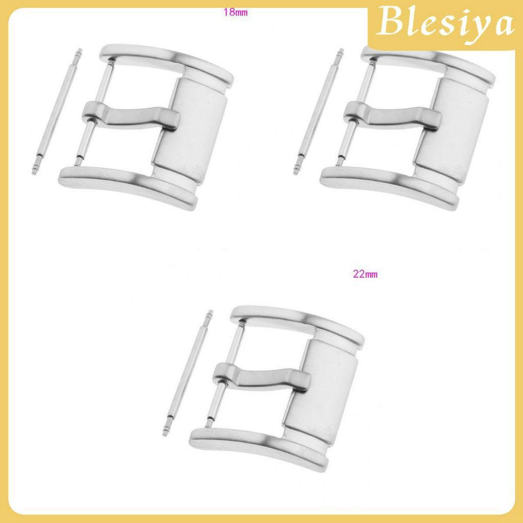 Khóa dây đồng hồ bằng thép không rỉ 18 - 22mm kèm chốt lò xo
