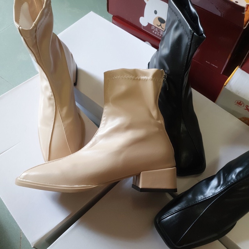 giày bốt nữ dáng lửng phong cách mẫu mới nhất 2021 mã LC88