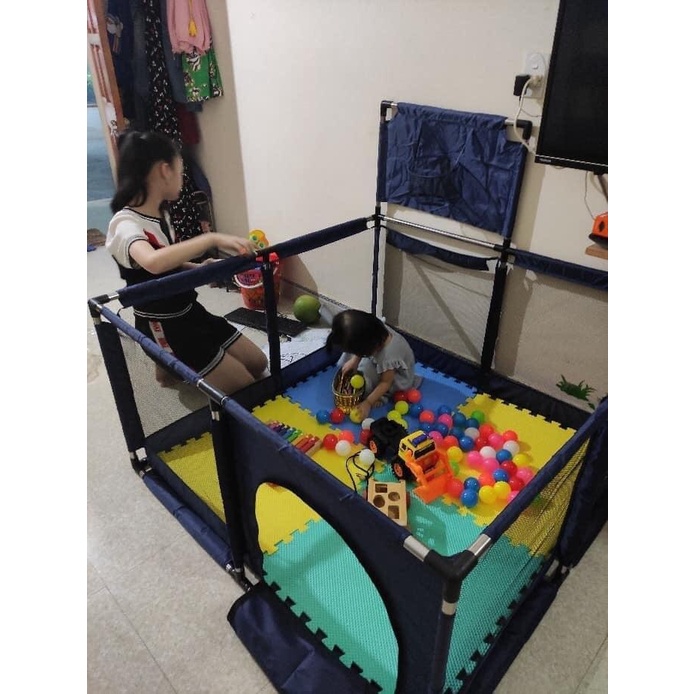 Quây bóng cho bé, Nhà bóng cho bé hình vuông kích thước 1.25 x 1.25m