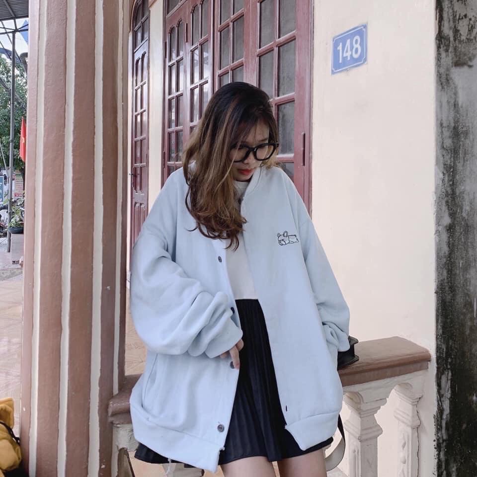 Áo khoác nỉ bông cardigan chống nắng PUPPY LAZY AKN03 ARROW mềm mịn