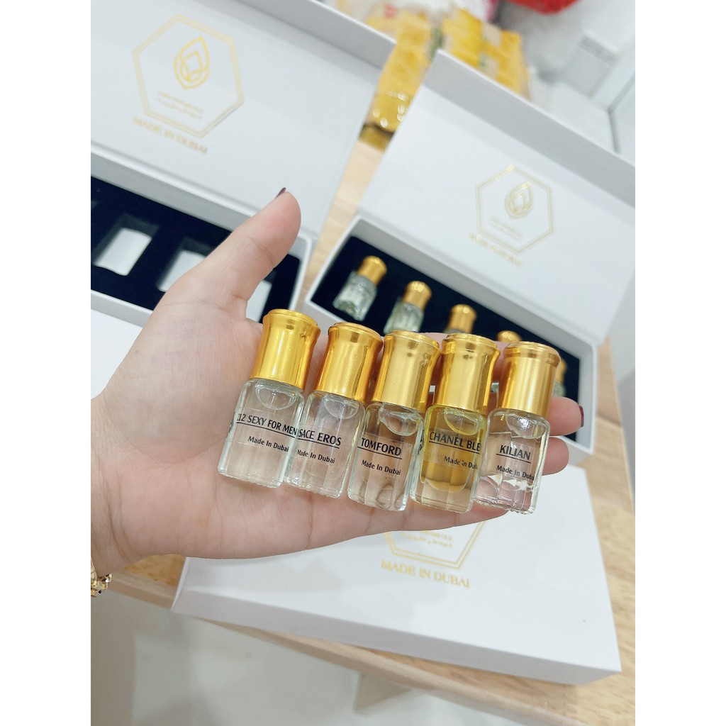 [HÀNG HOT] Set tinh dầu nước hoa Dubai dạng lăn NAM, NỮ | Thế Giới Skin Care