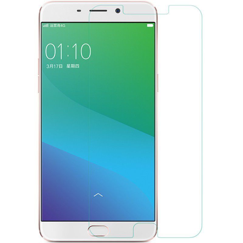 Kính cường lực oppo F3 trong suốt không full viền, tặng giấy lau màn hình