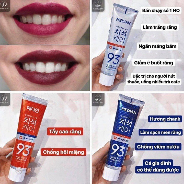 Kem đánh răng Median Dental IQ 93% Hàn Quốc 120g