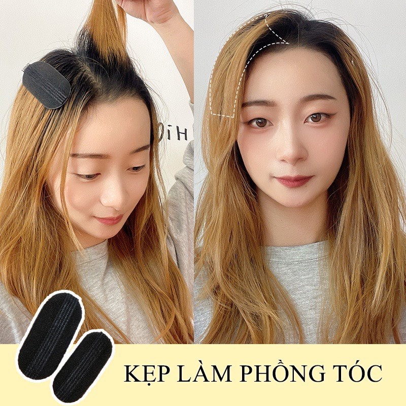 Set 2 kẹp độn tóc phồng chân tóc, cho tóc bồng bềnh tự nhiên.