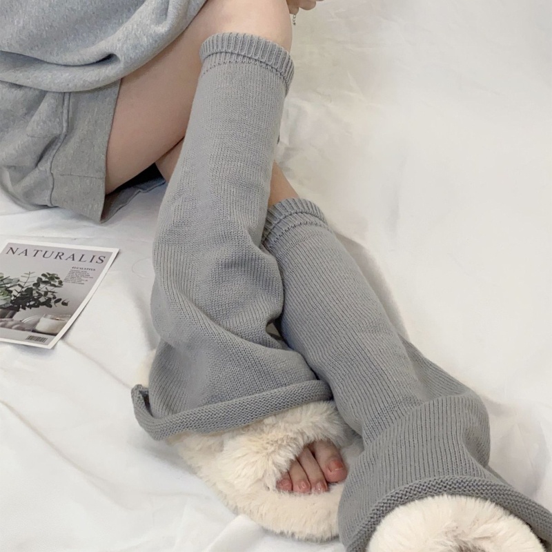 Vớ ống chân dài qua gối chất liệu dệt kim phong cách Lolita giữ ấm cho nữ