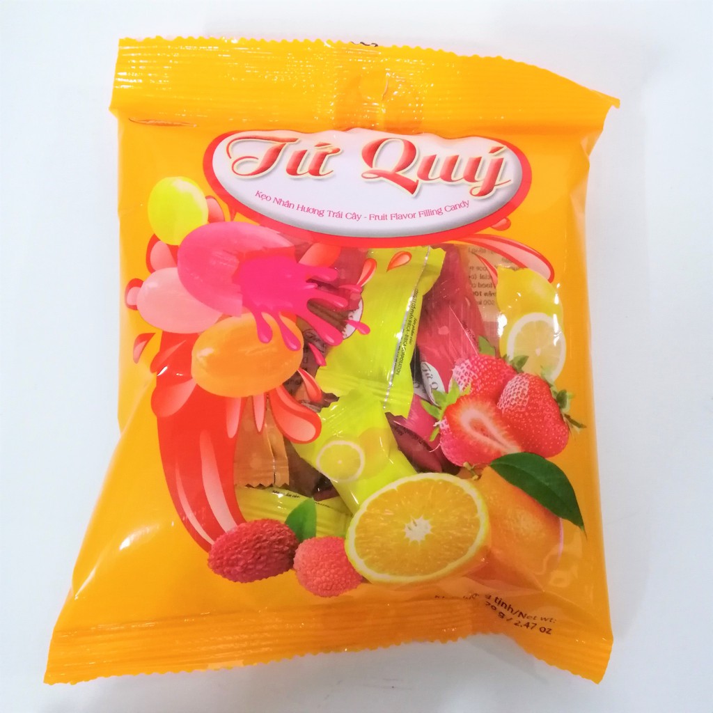 Kẹo Nhân Hương Trái Cây Tứ Quý (Gói 70g)