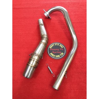 [HOẢ TỐC HCM] Cổ pô inox 2 khúc gắn pô lon cổ 32mmx họng 51mm cho TFX 150