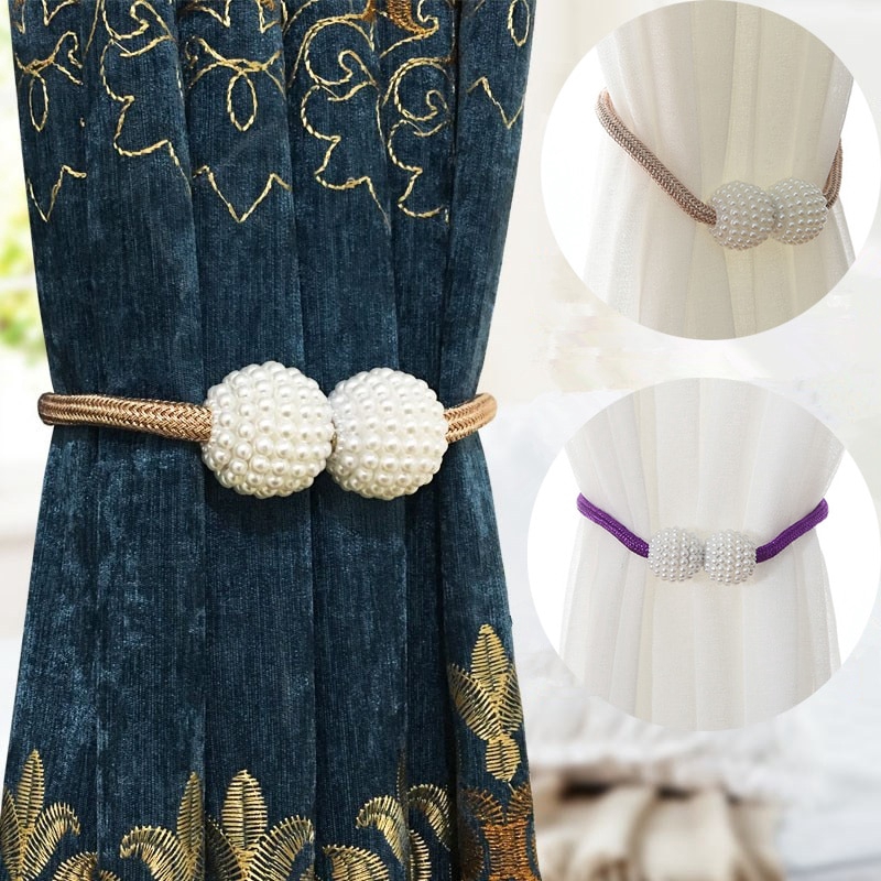 Set 2 Dây Buộc Rèm Đính Ngọc Trai Xinh Xắn