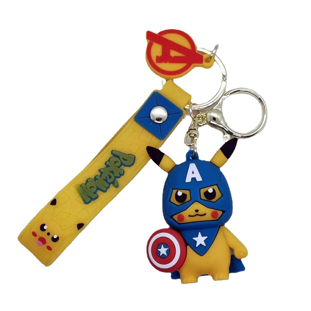 PVN49339 Móc Khóa Mặt Hình Pikachu Hoạt Hình Dễ Thương Giá Rẻ