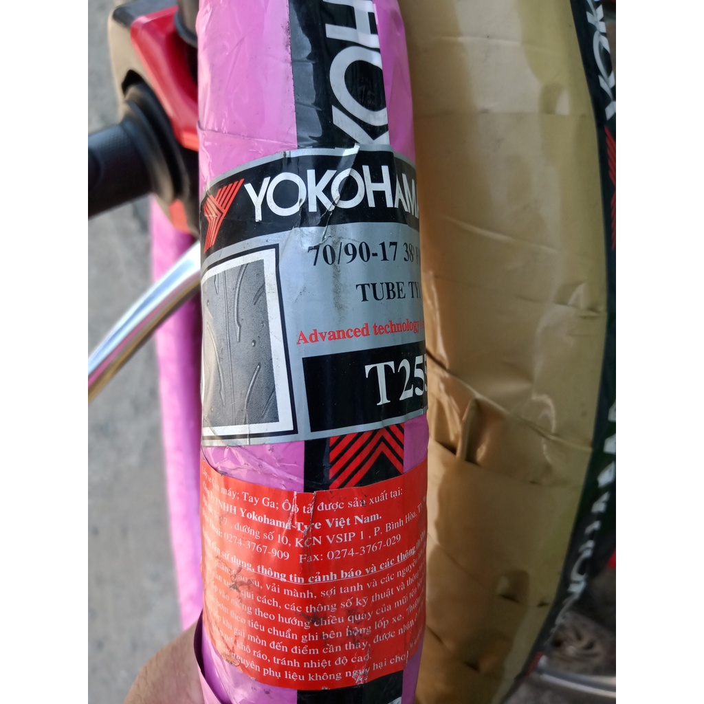 Lốp xe máy Yokohama 70/90-17 ( Vỏ xài Ruột )