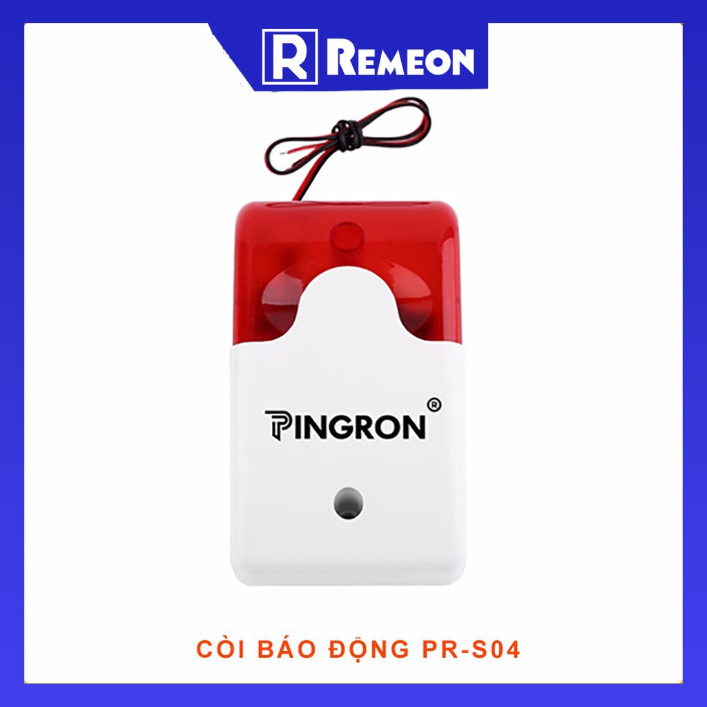 Còi Hú Báo Trộm Sáng Đèn Có Điều Chỉnh Âm Lượng 12VDC PINGRON PR-S04 I Bảo hành 12 tháng