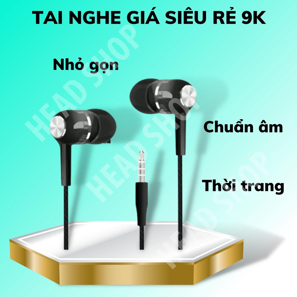 Tai Nghe Có Dây 3.5mm X1006 nhét tai in ear có mic Cho điện thoại giá rẻ HEAD SHOP