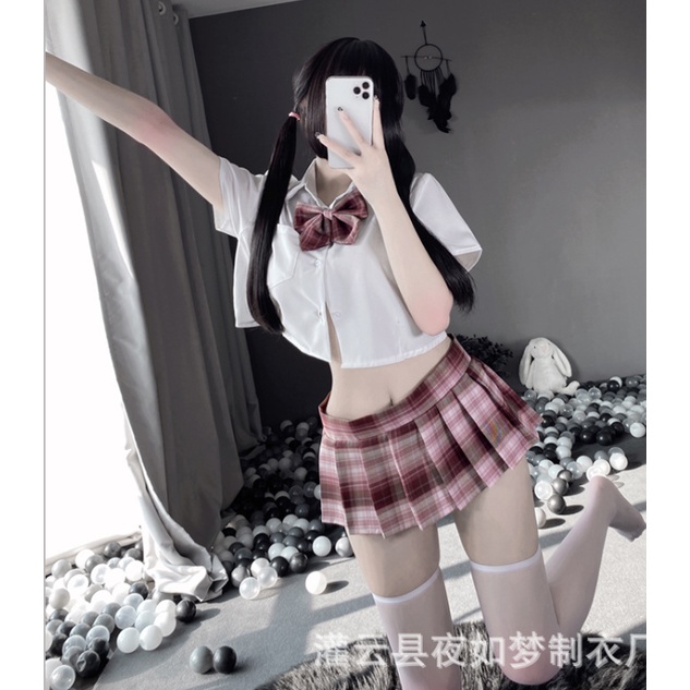 Bộ cosplay học sinh sexy quyến rũ cao cấp gợi cảm nhiều màu không kèm tất