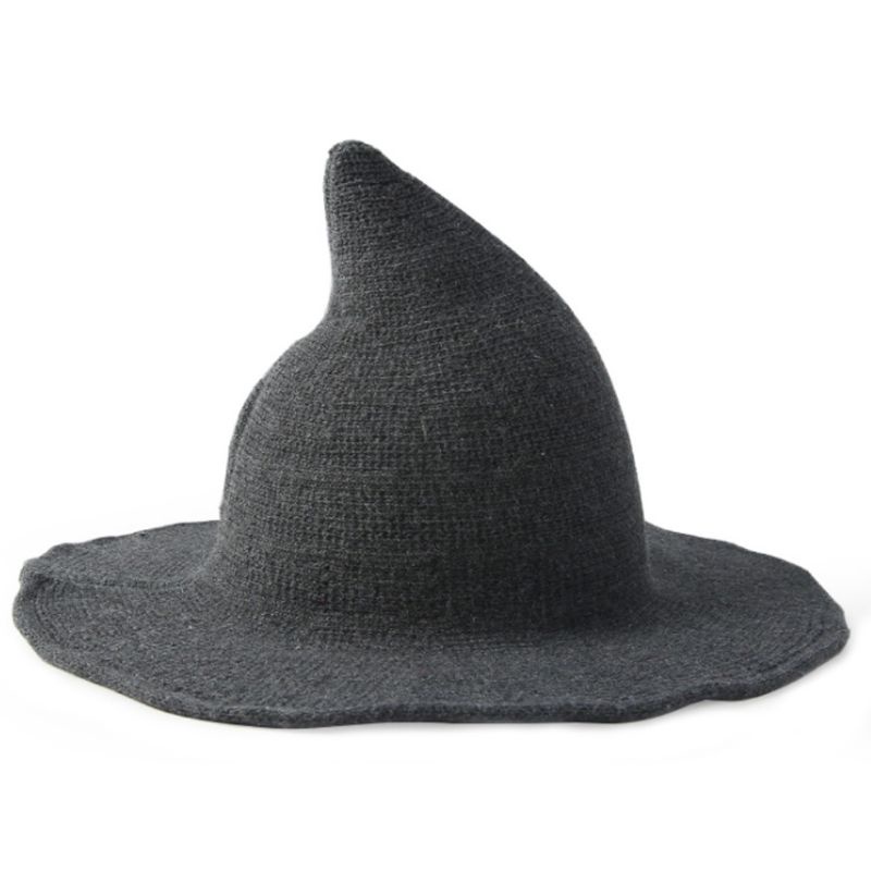 Youyo Mới Mũ Len Dệt Kim Phù Thủy Mũi Nhọn Thời Trang Thu Đông Cho Nữ