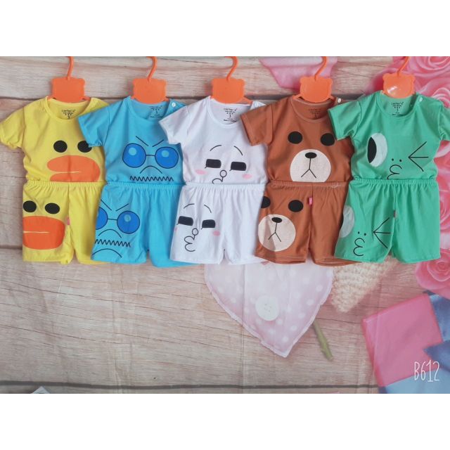 Sét 5 bộ cộc tay hoạt hình