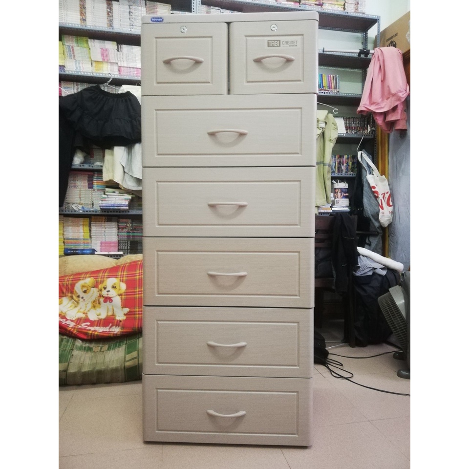 Tủ Nhựa Duy Tân TABI 6 Tầng -7 Ngăn VÂN GỖ