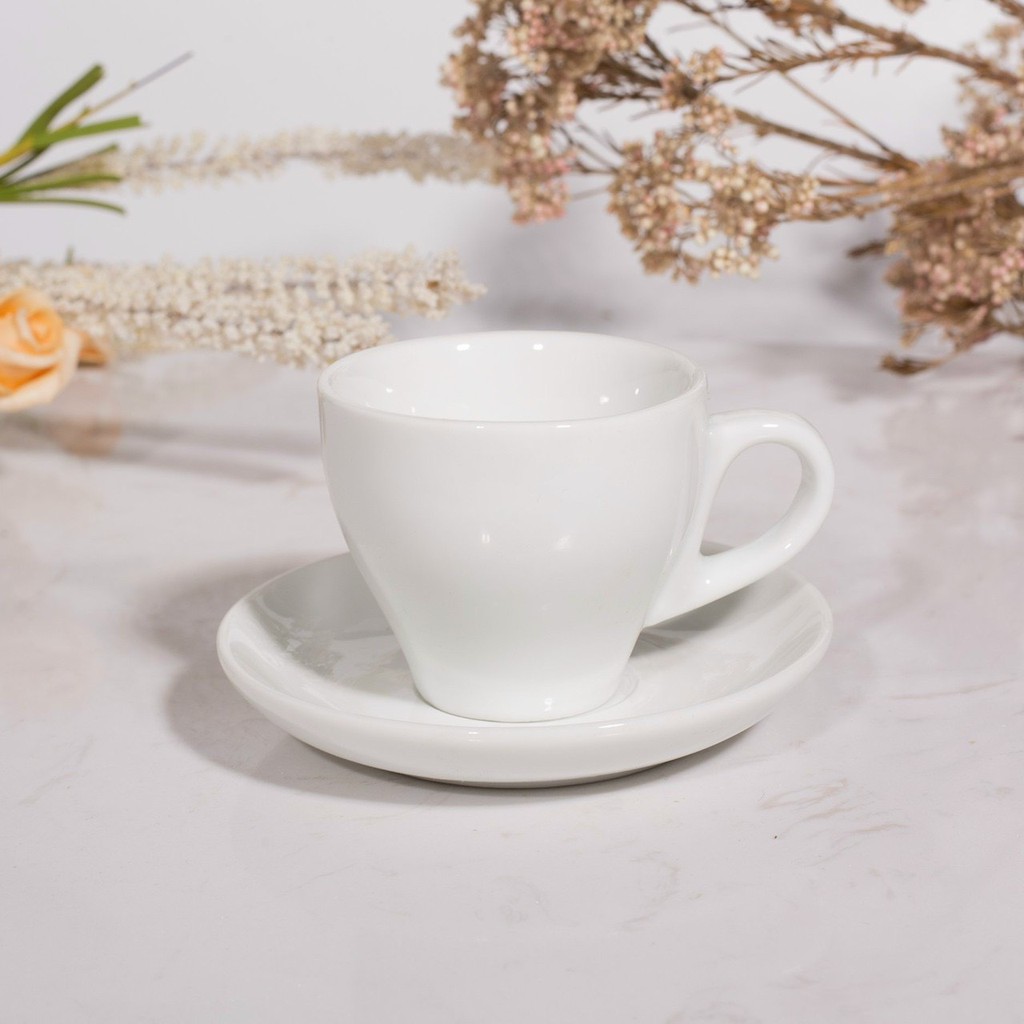 Cốc Espresso 70ml Vân Đá - Cốc Ly Cafe - Trà - Có Đĩa Kê - Nhiều Màu Gốm Sứ Bát Tràng Cao Cấp
