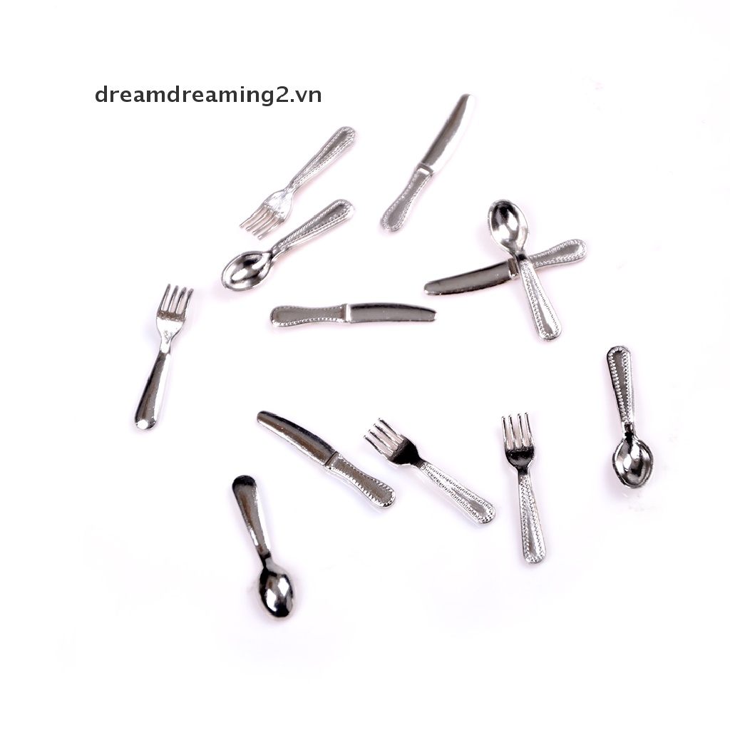 Bộ 12 Dao Và Nĩa mini Trang Trí Nhà Búp Bê