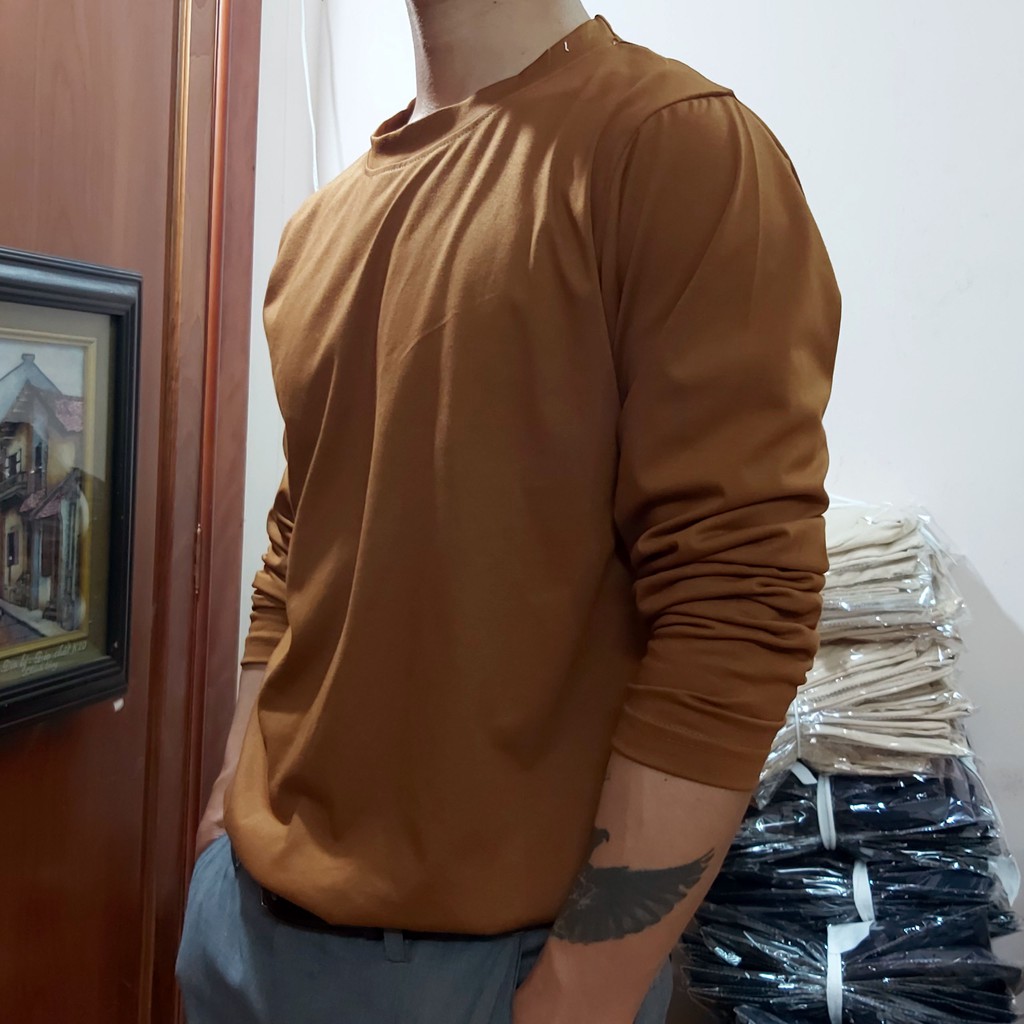 Áo thun dài tay nam nữ thu đông unixex phông trơn tay dài ATT1 | BigBuy360 - bigbuy360.vn