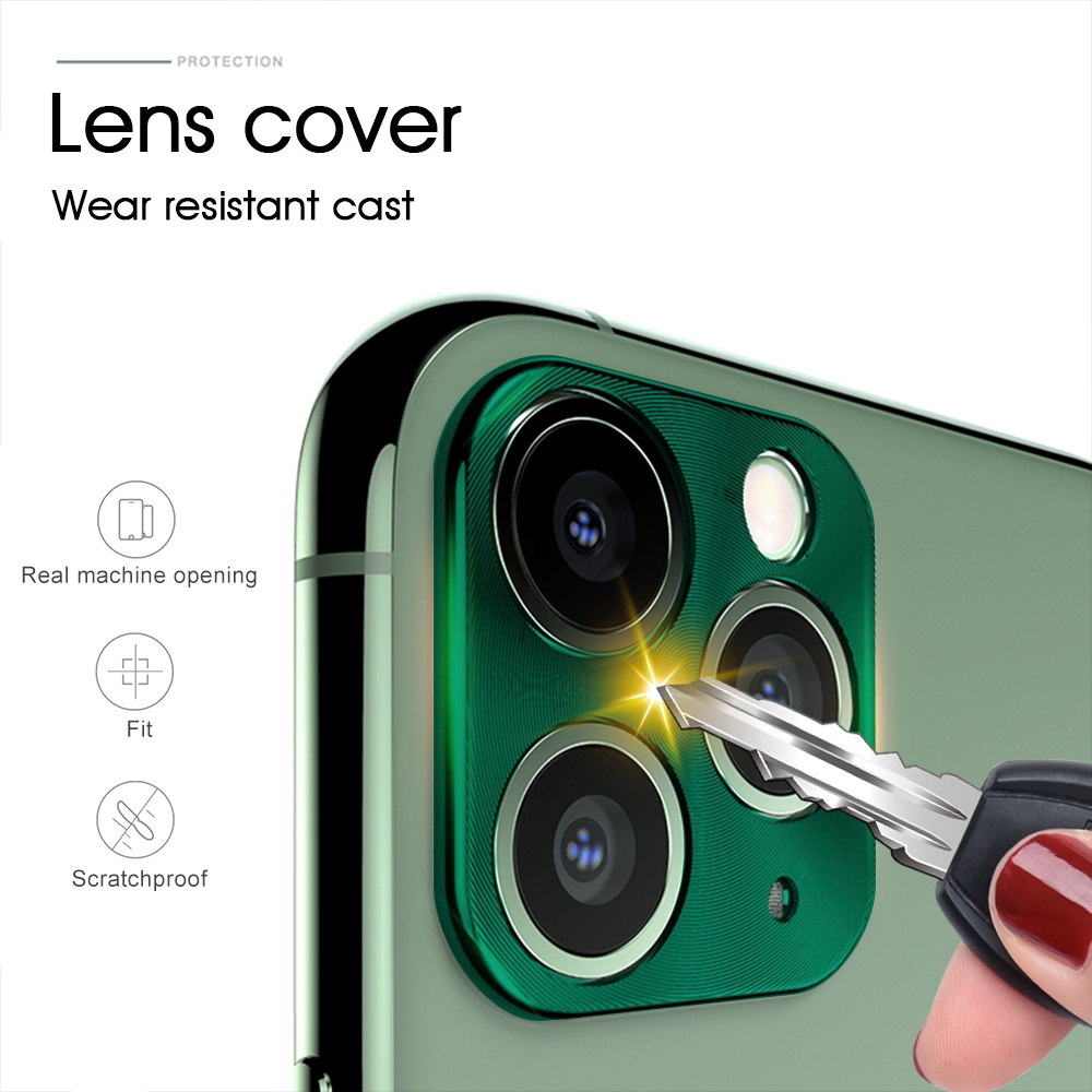 Ốp bảo vệ camera điện thoại làm từ hợp kim dành cho iPhone 11 Pro Max 5.8" 6.1" 6.5"