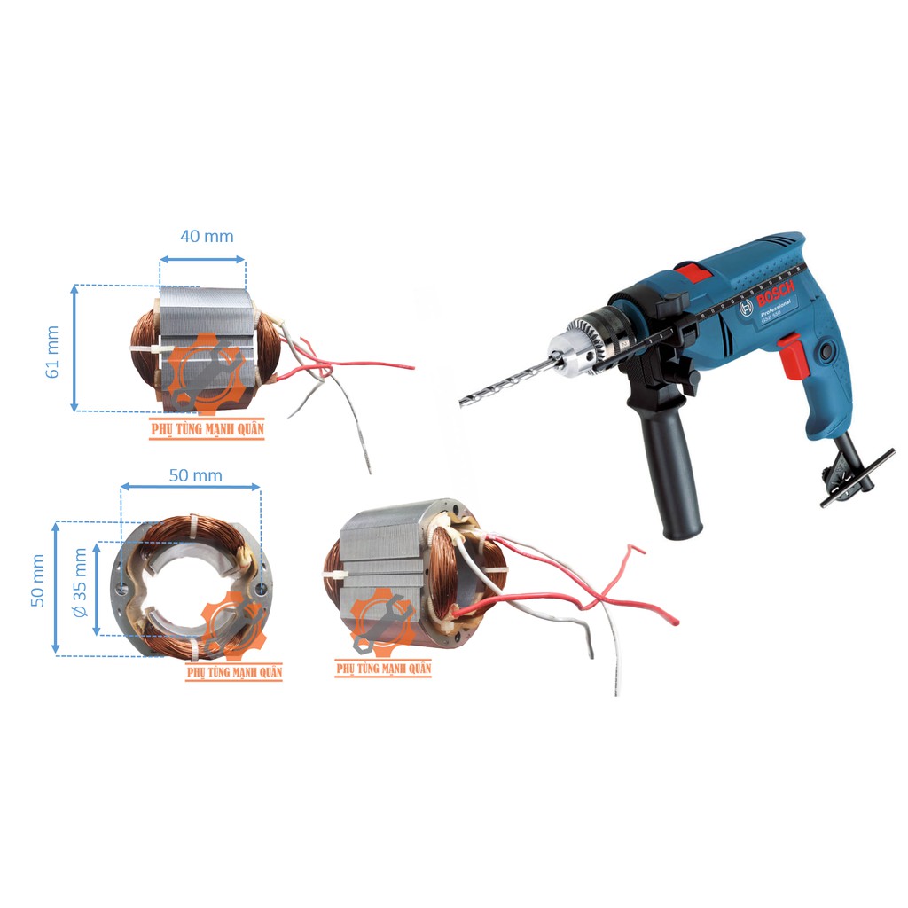 Cuộn điện / Stator khoan BOSCHH đầu 13 ly Trung Quốc